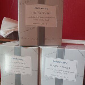 Brand New Blue Mercury Luxury Holiday Cheer Candle